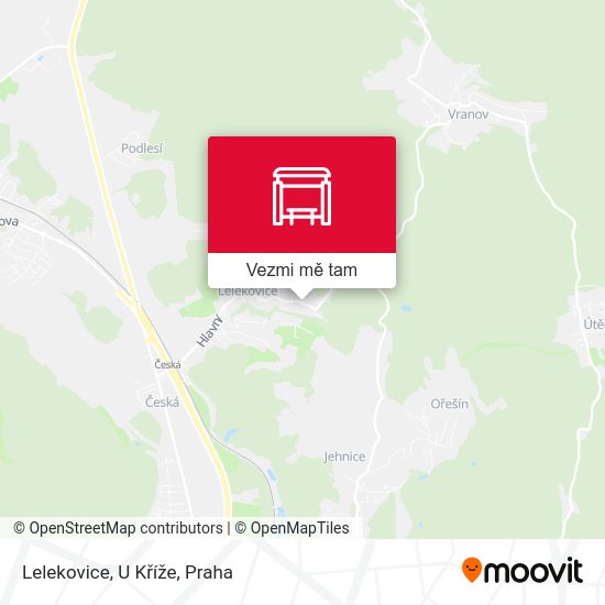 Lelekovice, U Kříže mapa