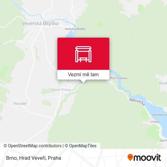 Brno, Hrad Veveří mapa