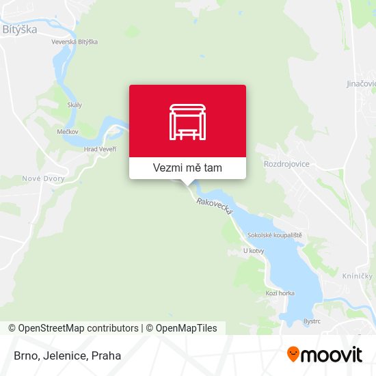 Brno, Jelenice mapa
