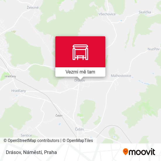 Drásov, Náměstí mapa