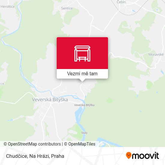 Chudčice, Na Hrázi mapa