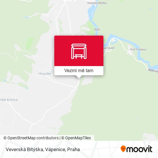 Veverská Bítýška, Vápenice mapa