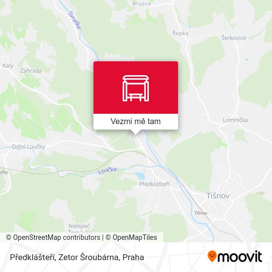 Předklášteří, Zetor Šroubárna mapa