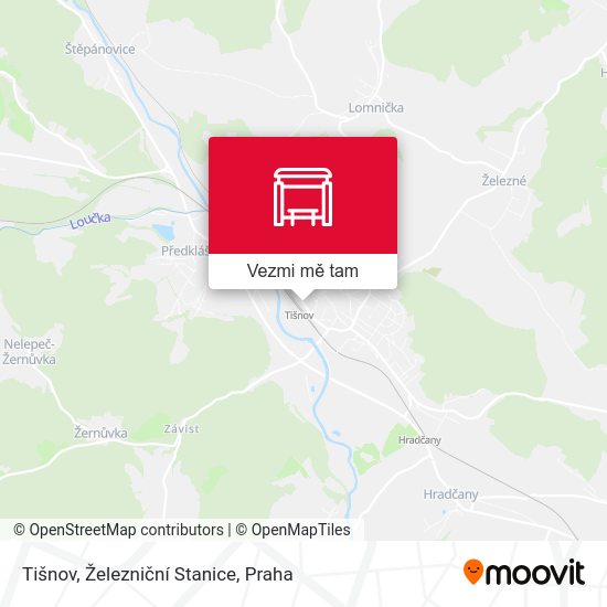 Tišnov, Železniční Stanice mapa