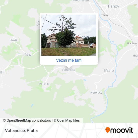 Vohančice mapa