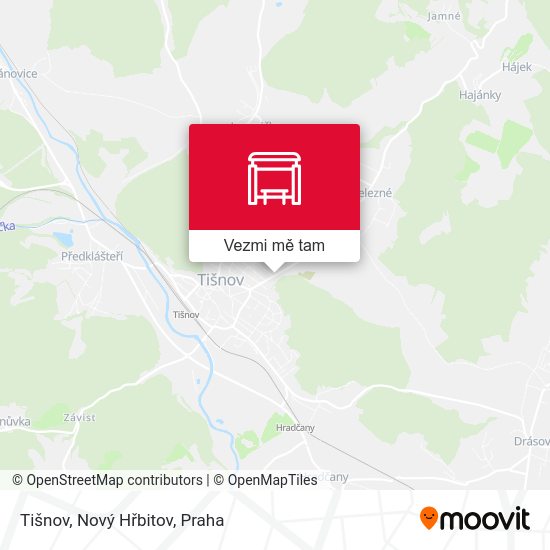 Tišnov, Nový Hřbitov mapa