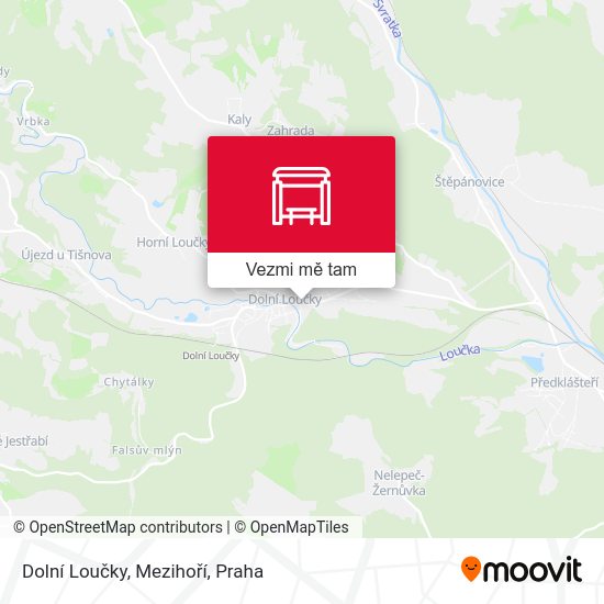 Dolní Loučky, Mezihoří mapa