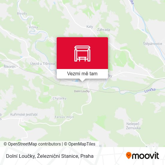 Dolní Loučky, Železniční Stanice mapa