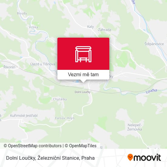Dolní Loučky, Železniční Stanice mapa