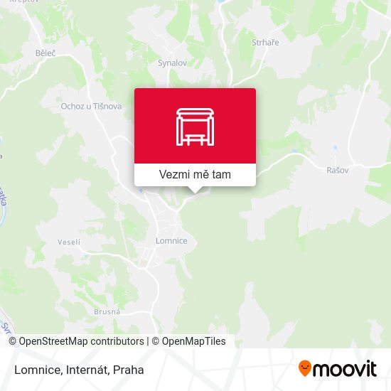 Lomnice, Internát mapa