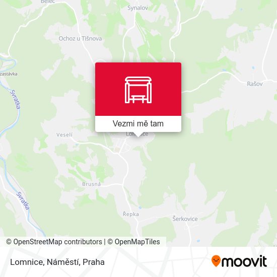 Lomnice, Náměstí mapa