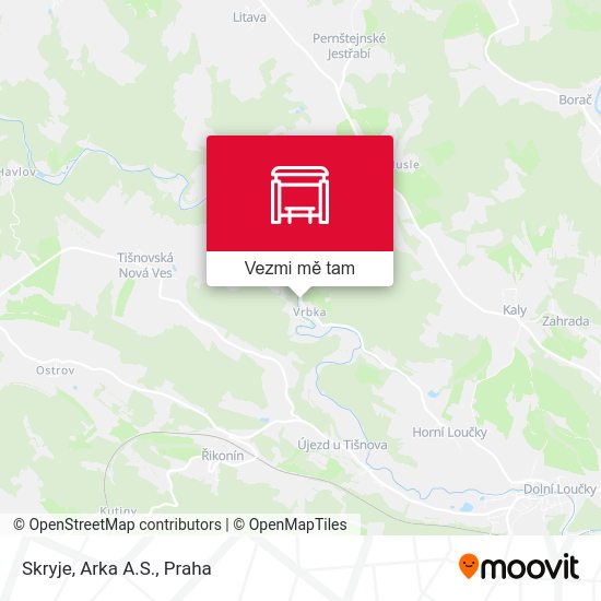 Skryje, Arka A.S. mapa