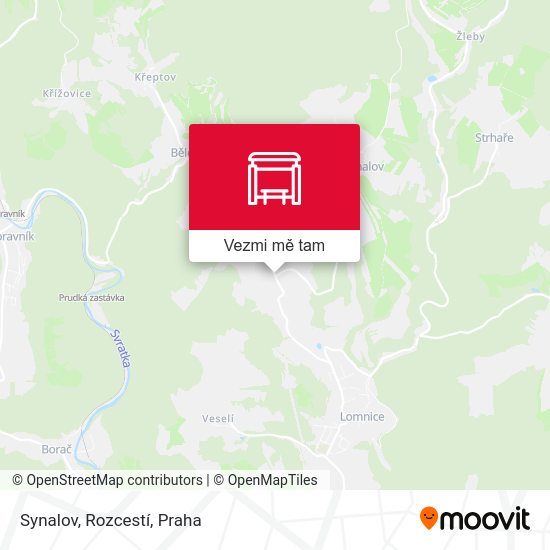 Synalov, Rozcestí mapa