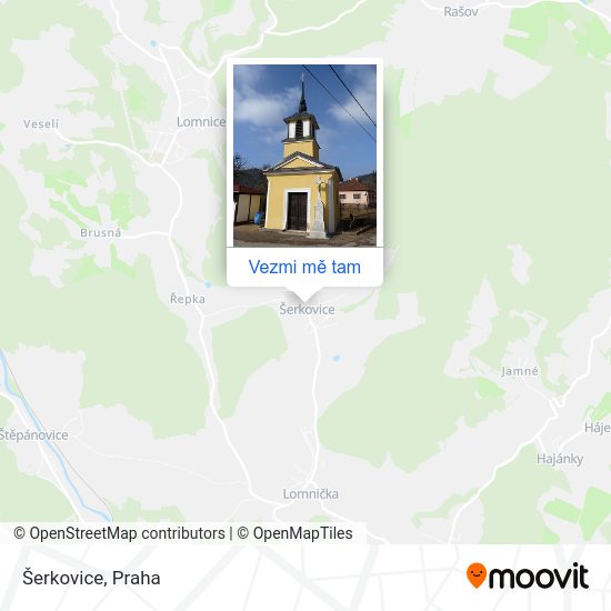 Šerkovice mapa