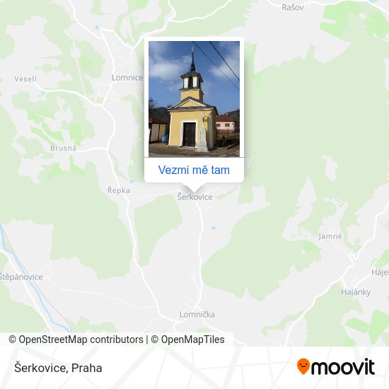 Šerkovice mapa
