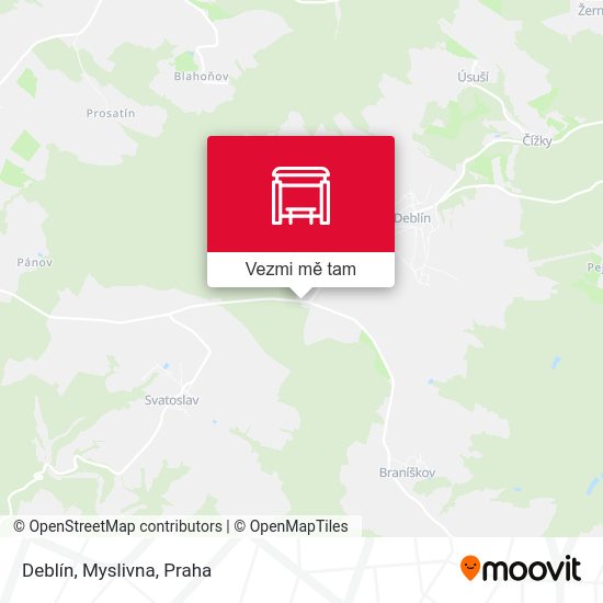 Deblín, Myslivna mapa