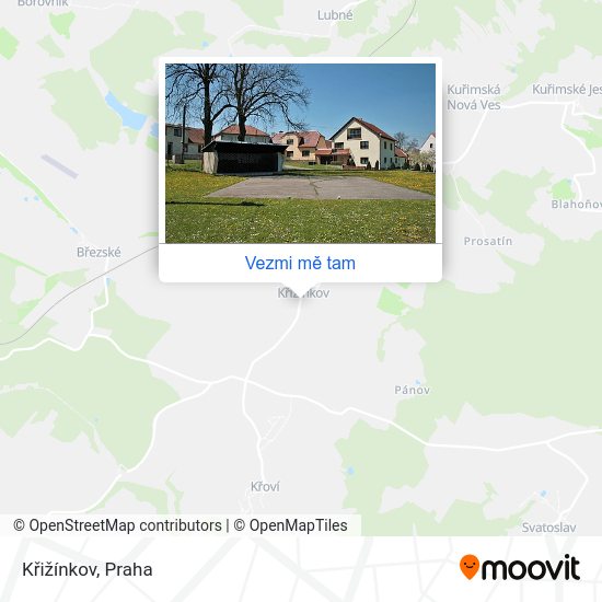 Křižínkov mapa