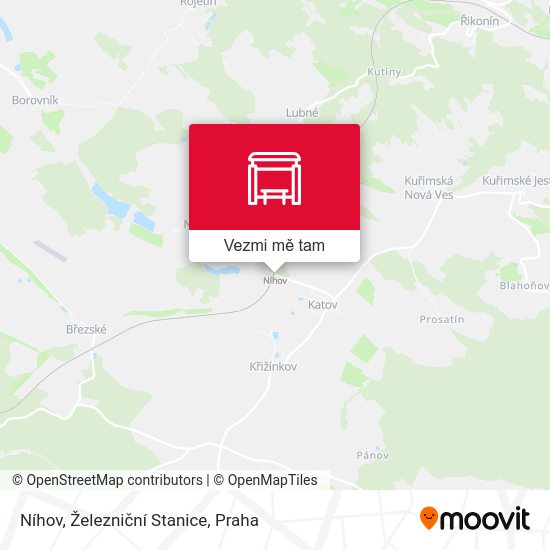 Níhov, Železniční Stanice mapa