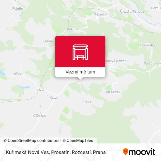 Kuřimská Nová Ves, Prosatín, Rozcestí mapa