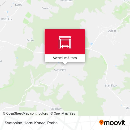 Svatoslav, Horní Konec mapa