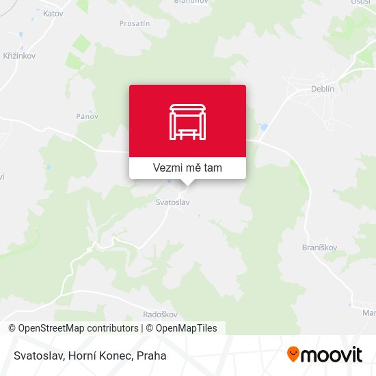 Svatoslav, Horní Konec mapa