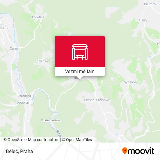 Běleč mapa
