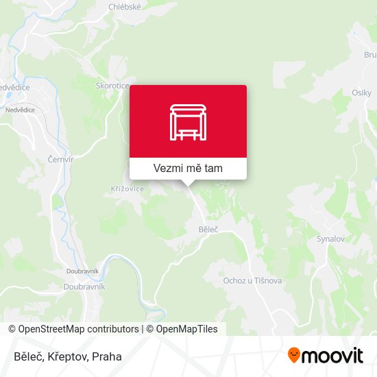 Běleč, Křeptov mapa