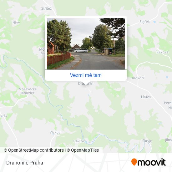 Drahonín mapa
