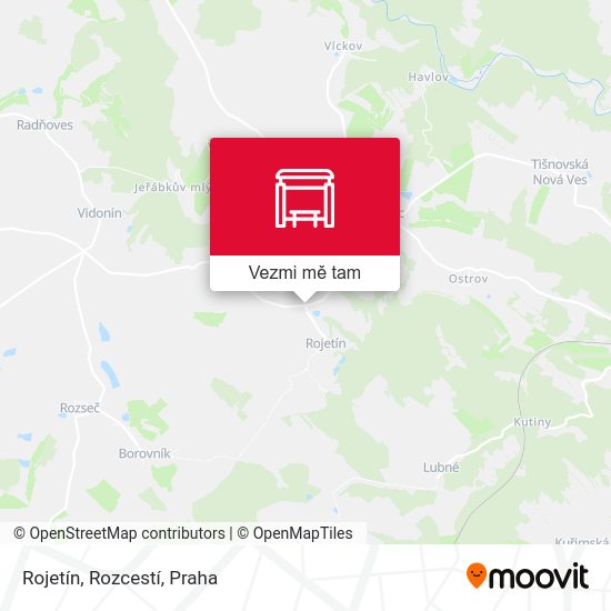 Rojetín, Rozcestí mapa
