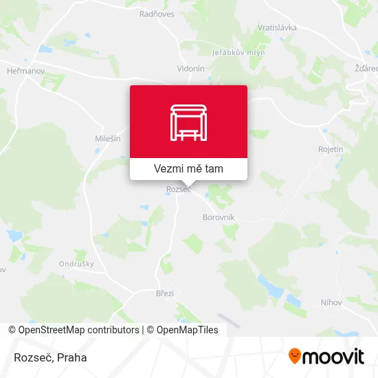 Rozseč mapa