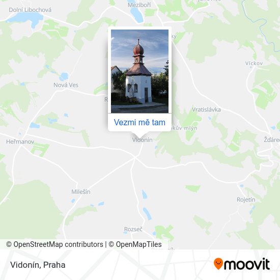 Vidonín mapa