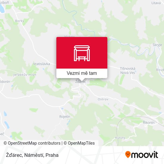 Žďárec, Náměstí mapa
