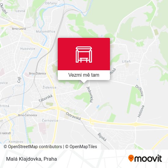 Malá Klajdovka mapa