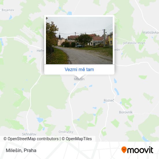 Milešín mapa