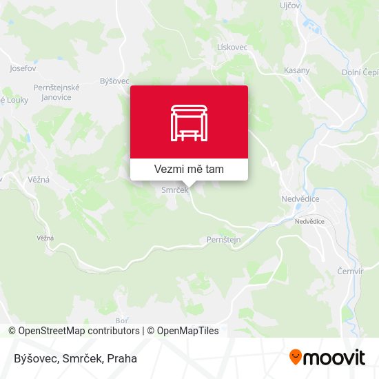 Býšovec, Smrček mapa