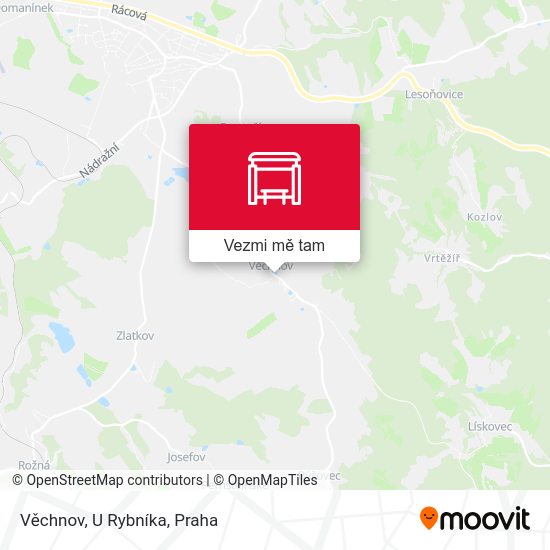 Věchnov, U Rybníka mapa