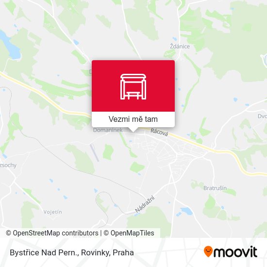 Bystřice Nad Pern., Rovinky mapa