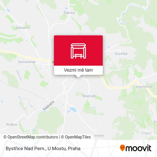 Bystřice Nad Pern., U Mostu mapa