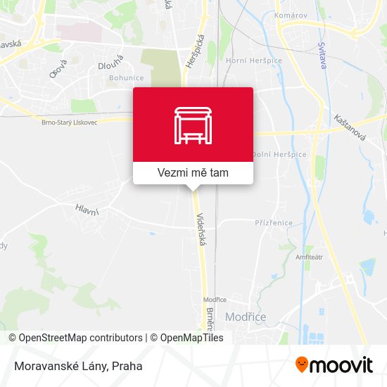 Moravanské Lány mapa