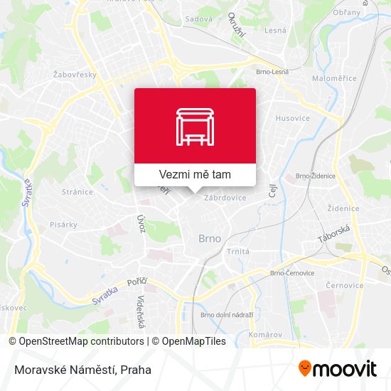 Moravské Náměstí mapa