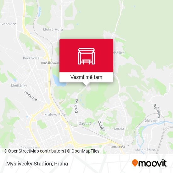 Myslivecký Stadion mapa