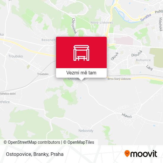 Ostopovice, Branky mapa