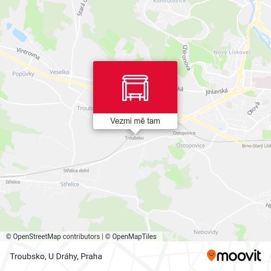 Troubsko, U Dráhy mapa