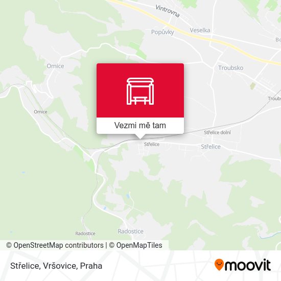 Střelice, Vršovice mapa