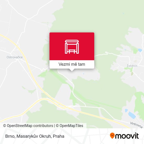 Brno, Masarykův Okruh mapa
