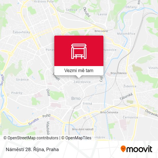 Náměstí 28. Října mapa