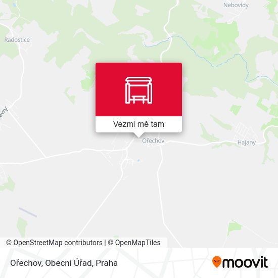 Ořechov, Obecní Úřad mapa