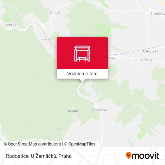 Radostice, U Žemličků mapa