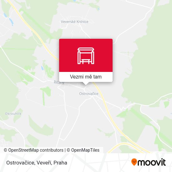 Ostrovačice, Veveří mapa