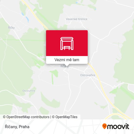 Říčany mapa